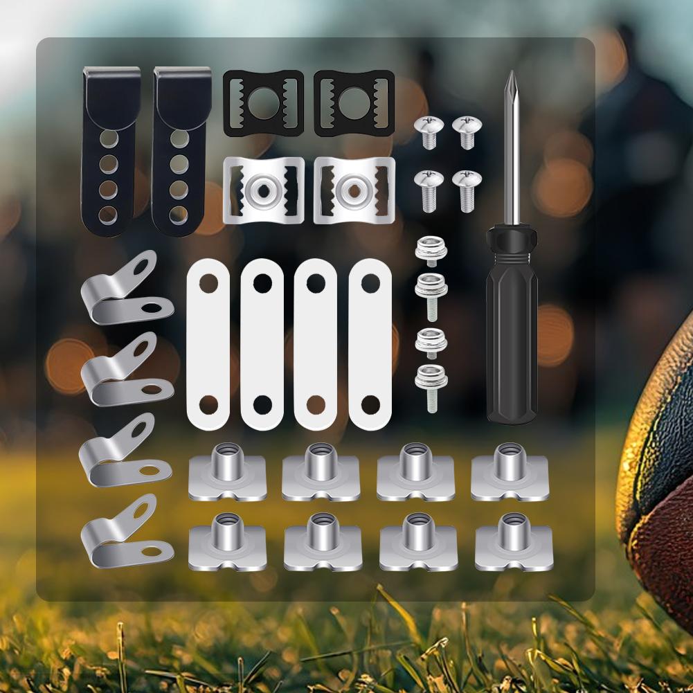 31Pcs/Set Football Helmet Repair Kit Screws Nuts Gaskets Clips Screwdriver Baseball Softball Helmet Repair Replacement Parts China Mainland