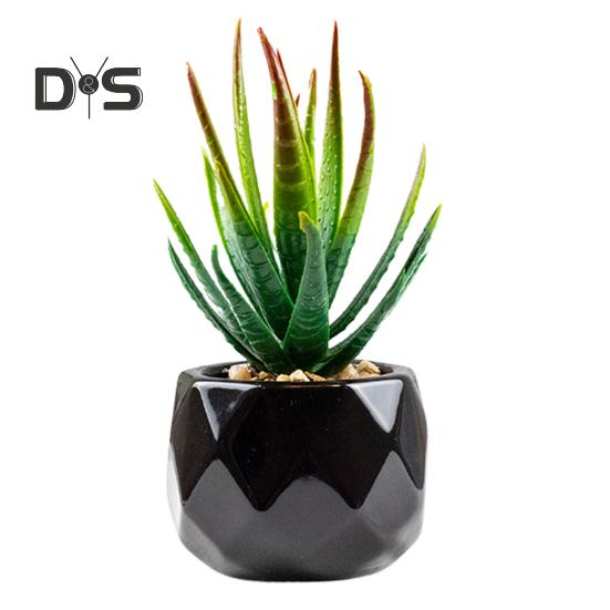 Artificial Plant Reusable Realistic PVC Fresh Keeping Easy Care Artificial Succulents Bonsai