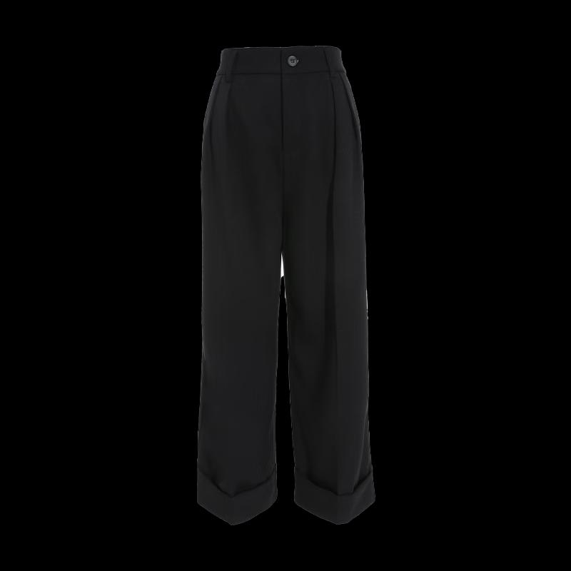 Tatu Women's High-Waist Straight-Leg Cropped Casual Trousers