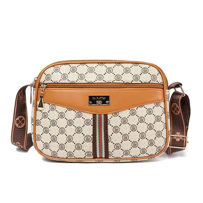 

Женская квадратная сумка, сумка через плечо, многосекционная, модная, с принтом букв, классическая