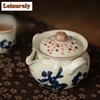200ml Imitation Song Ru Kiln Teapot Man Jianghong Hand-operated Pot Japanese Tea Brewing Kettle Tableware Accessories Decoration