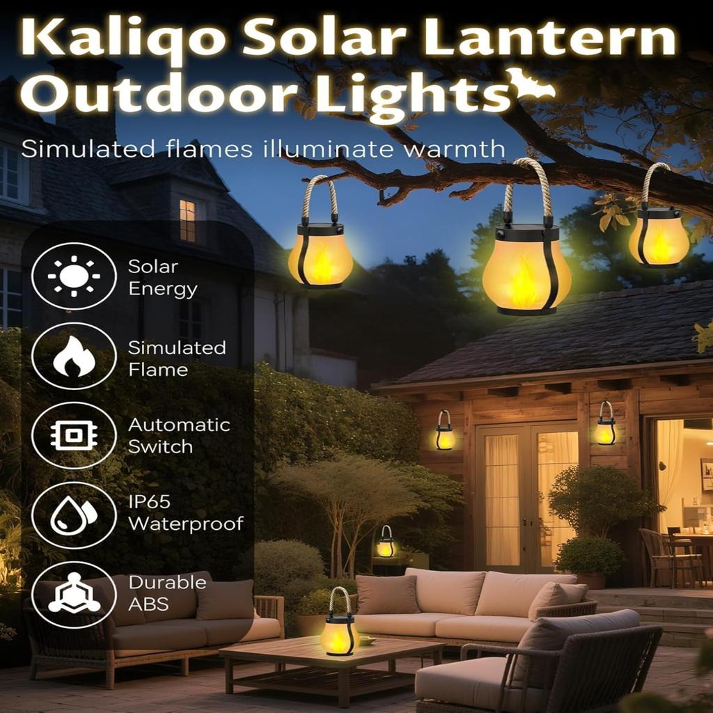Solar Lantern Outdoor Lights Waterproof for Camping Pathway Yard Patio Porch Garden Decor