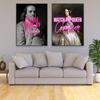 Funny Quote Art Oil Painting Watch The Queen Conquer Canvas Painting Altered Art Baroque Print Rococo Art Home Living Room Decor
