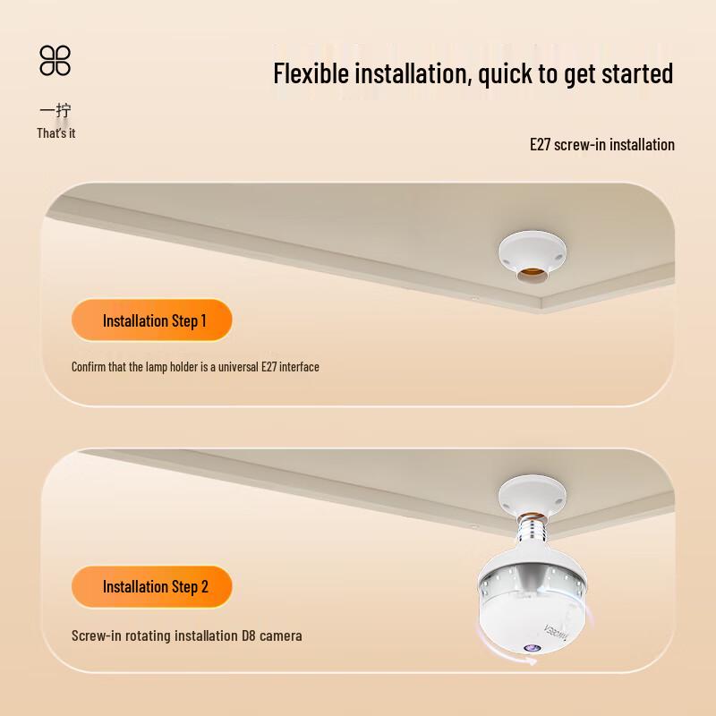 XIAO VV 4G Smart Panoramic Light Bulb Camera (CN Version)