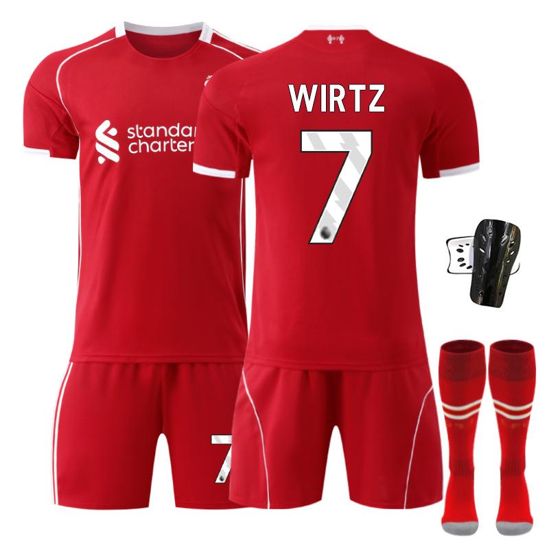 2 Liverpool domácí č.. 1 dres Salah Wirtz Isaac fotbalový dres sada pánská 2 Rota