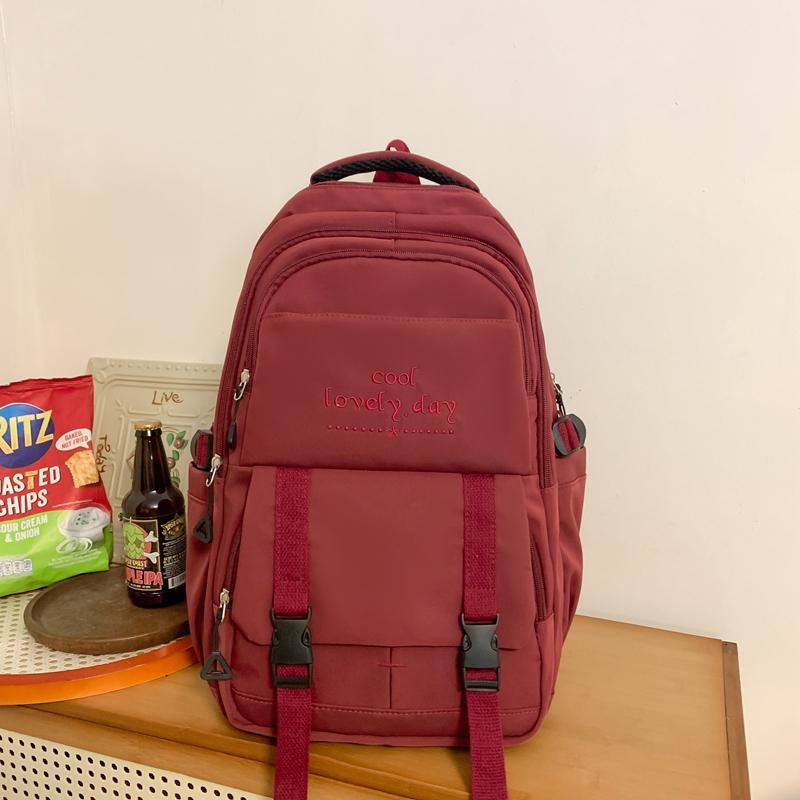 Сплошной цвет школьный женский рюкзак для старшеклассников — фото 13