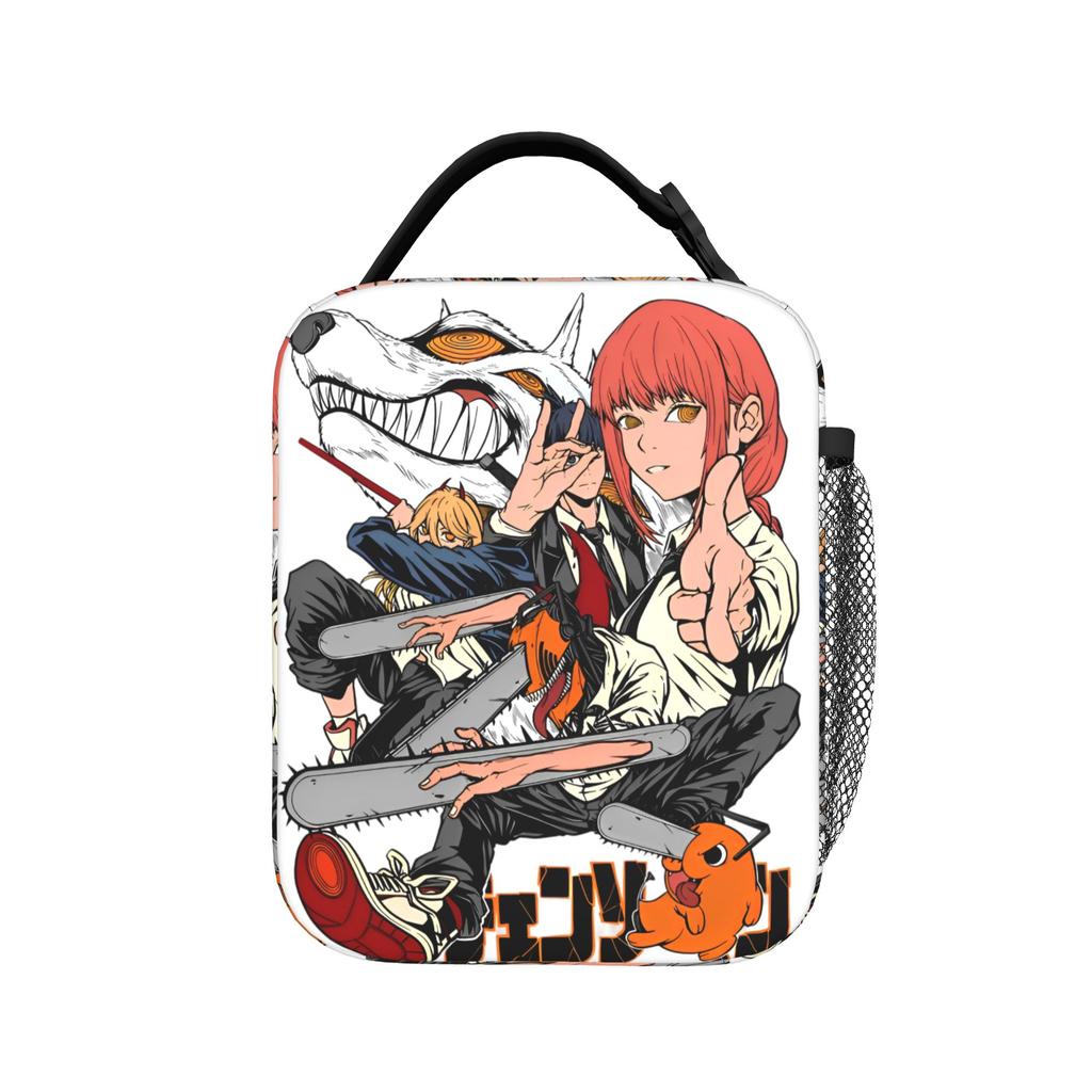 C-Chainsaws Man Reze Insulated Lunch Bag Thermal Bag Reusable,Meal Container Anime Manga Leakproof Lunch Box Tote  Outdoor