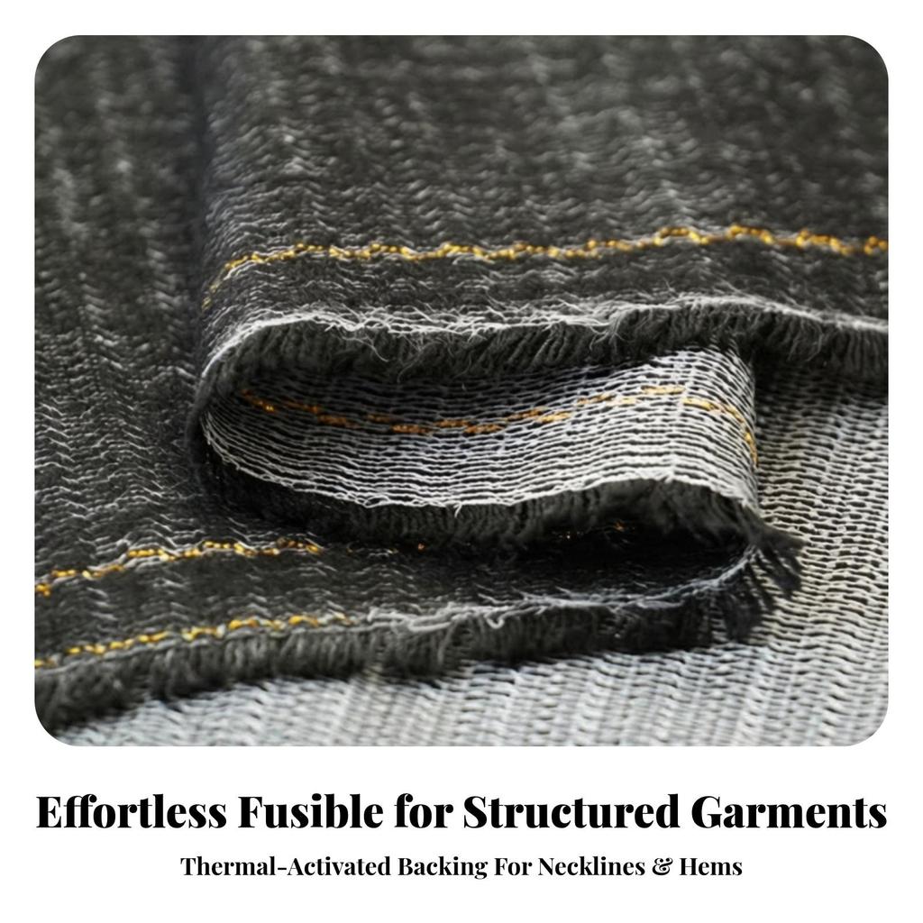 Medium-Weight Fusible Interlining | Woven Interlining, for Sewing, Apparel