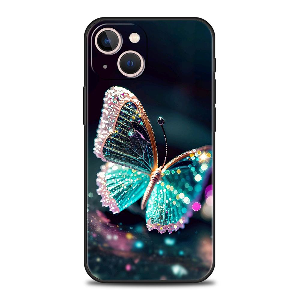 

Luxury Butterfly Glitter Clear Phone Case for iPhone 16 15 14 13 12 Pro Max 11 Pro Max 7 8 Plus XS XR Shockproof Silicone Shell iPhone 16Pro Max