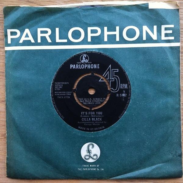 

7inch Record CILLA BLACK - It s For You R5162 Parlophone 1964 UK Pop Used