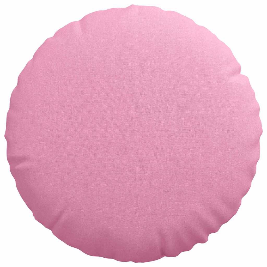 Seat Cushion 2 Pcs Pink Ø40 X 13 Cm Fabric