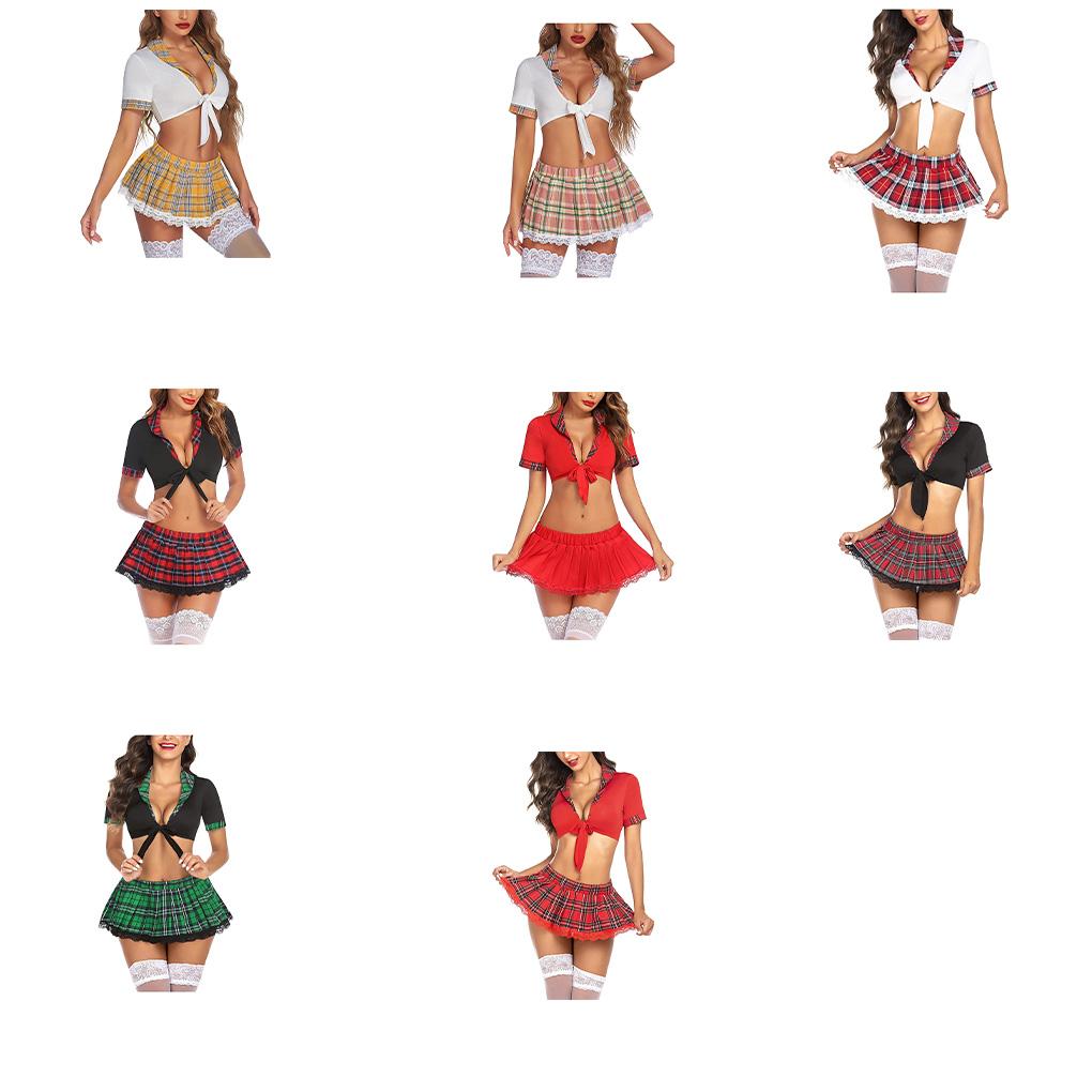 Cosplay Clothing Schoolgirl Lingerie Role Outfit Softness Washable Anniversary Workmanship Skin Close Sexy Skirt Set