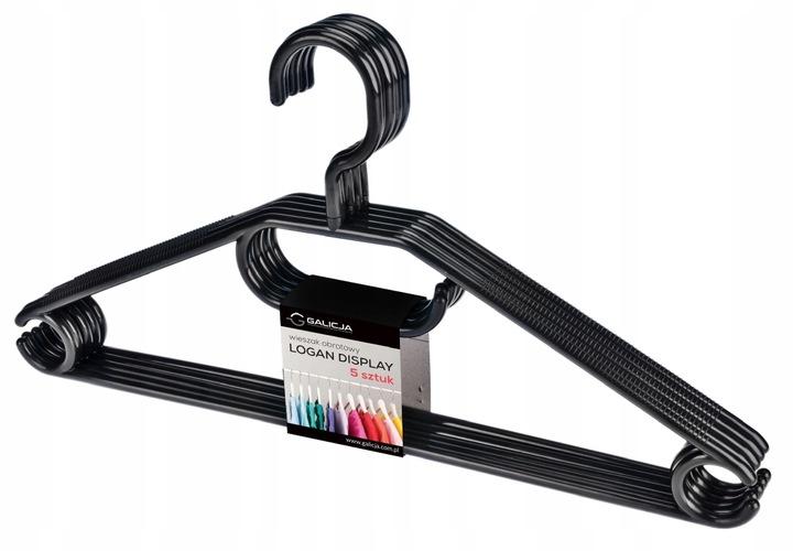 Plastic swivel clothes hanger, 5 pieces, Logan