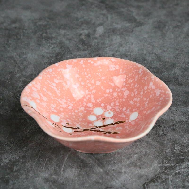 

Japanese Underglaze Ceramic Dipping Sauce Dish Set Pink