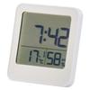 OHM Electric Digital Bathroom Clock with Thermometer and Hygrometer, Magnetic and Stand Type, White, HB-T20-W (08-1450)