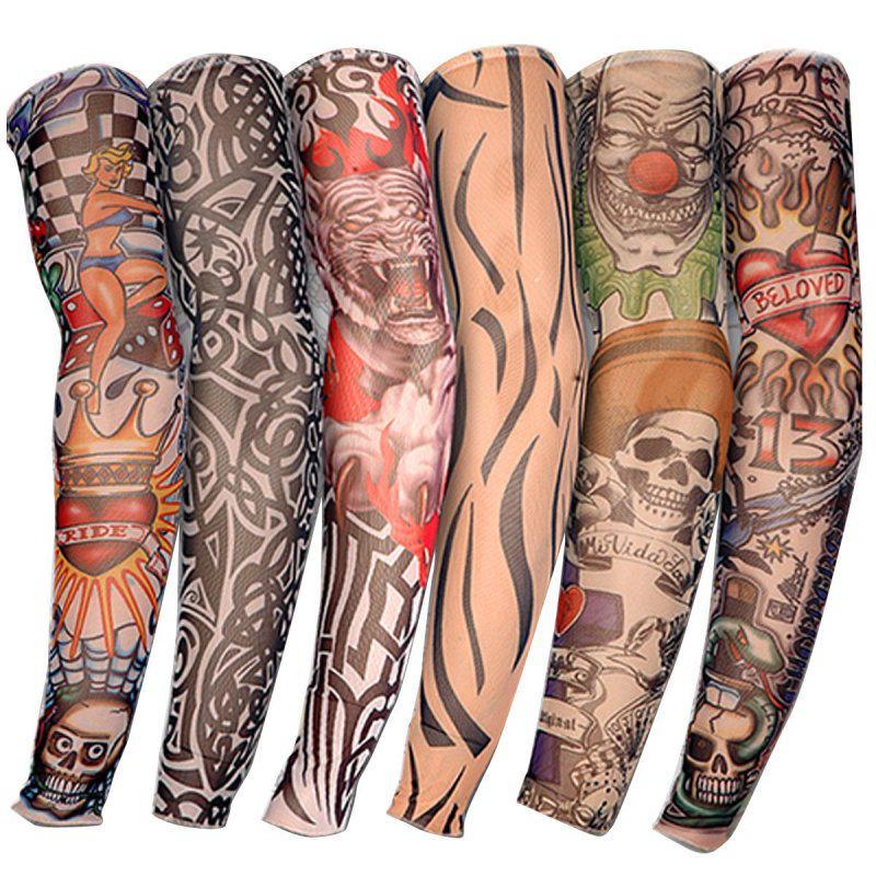 

6PCS Stylish Breathable Tattoo Arm Sleeves for Outdoor Activities