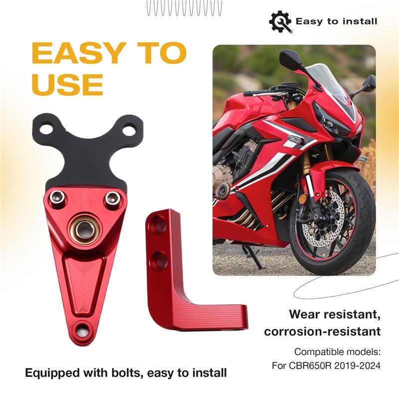 Motorcycle Steering Stabilizer Bracket Kit For Honda CBR650R CBR 650R 2019-2024 Damper Mounting Bracket Kit