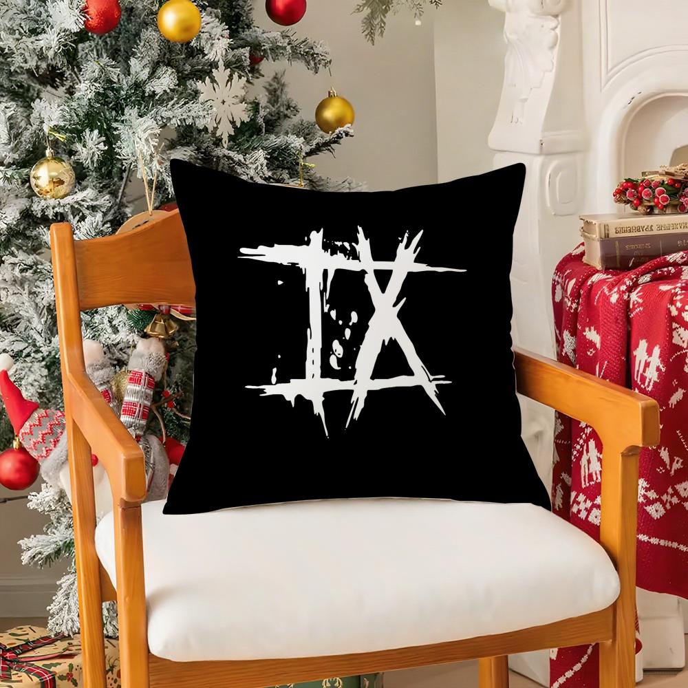 

Ice NNine Kills Band Pillow Case Silky Short Plush With Invisible Zipper Dustproof Sofa Cushion Cover For Home Decor 30X30cm