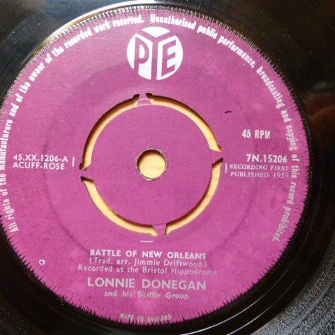 7inch Record LONNIE DONEGANS SKIFFLE GROUP Battle Of New Orleans 7N15206 Pye Records UK Rock Used