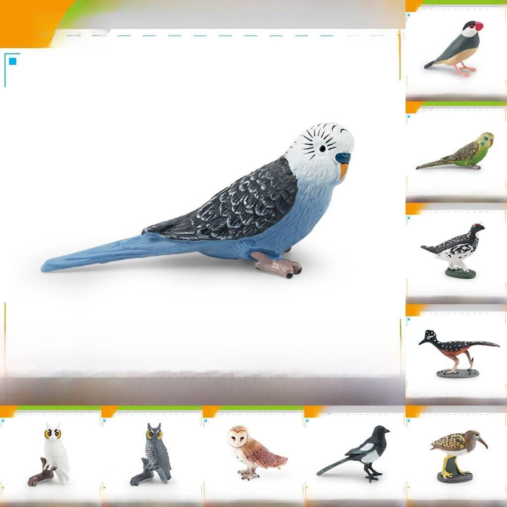 Realistic Bird Models Pvc Garden Decor Collection With Magpie Parrots And Owl Animal Figurines For Landscaping And Home Decoration