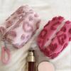 Soft Material Travel Cosmetic Bag Handle Design Cute Clutch Pouch  Makeup Storage