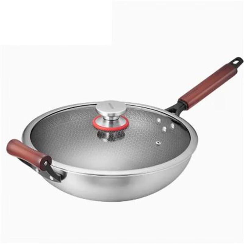 

OUMEDA Craftsman 32cm 316 Stainless Steel Micro-Crystal Wok