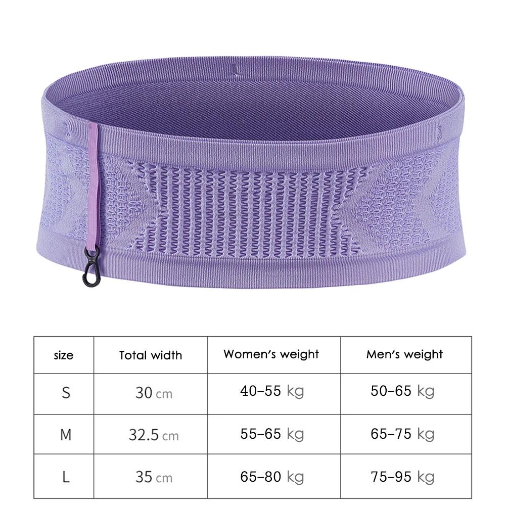 Seamless Invisible Running Waist Belt Bag Unisex Gym Bags Anti-Theft Sports Fanny Pack Mobile Phone Bags for Outdoor Sport