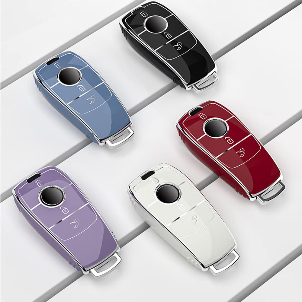 Yinki Mercedes Benz Schlüsseletui Schlüsselhalter Auto Schlüsselabdeckung für Benz E200/E300/E320 S320/S350/S450