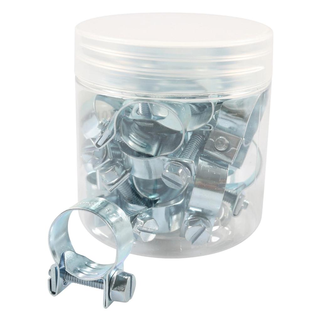 Pack of 30 Sturdy Stainlesses Steel Hose Clamps Accessory for Fuels Injection Lines 3/8Inch to 5/8Inch Diameter Pipe