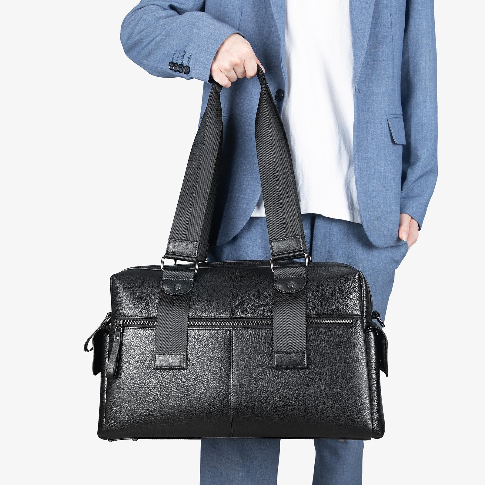 

Мужская сумка из натуральной кожи, большая вместимость, сумка для отдыха и путешествий, сумка из коровьей кожи, короткая сумка для компьютера