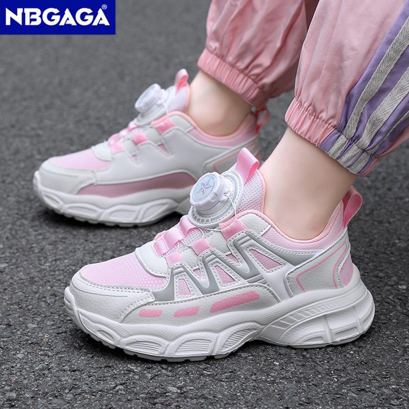 Girls Sports Shoes Lightweight Leather Kids Sneakers Casual Pink Fashion Children Anti-slip Walking Running Shoes