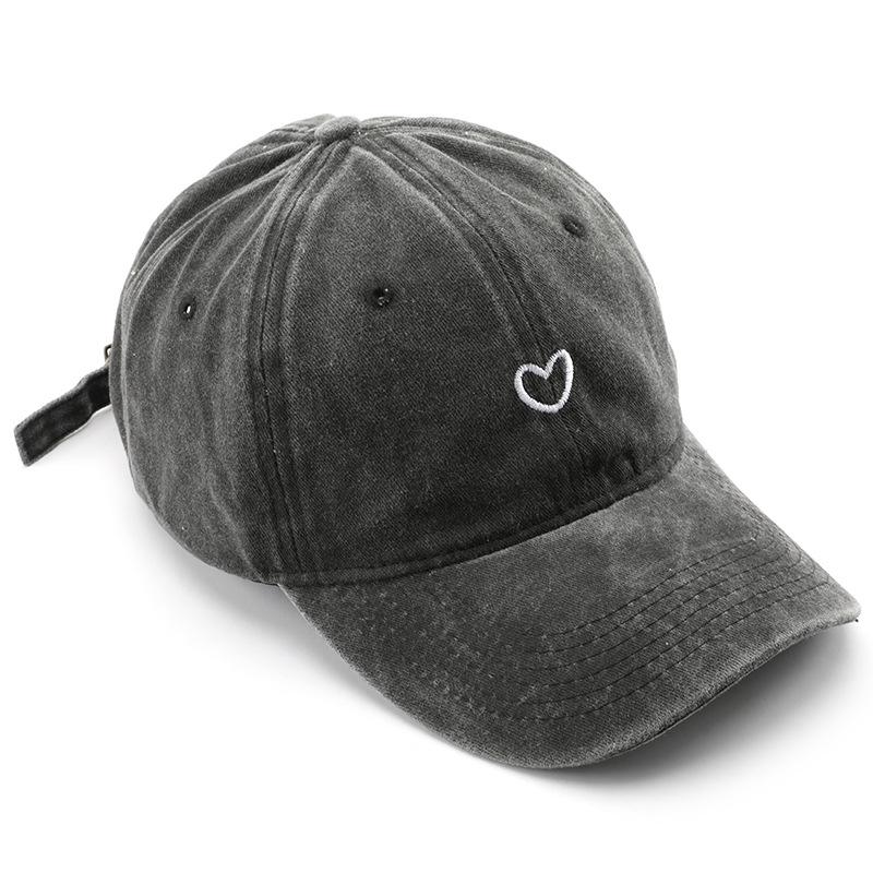 Berretto da baseball da uomo giapponese autunno e inverno personalizzato lavato e vecchio retrò amore ricamo berretto da esterno da uomo da viaggio parasole