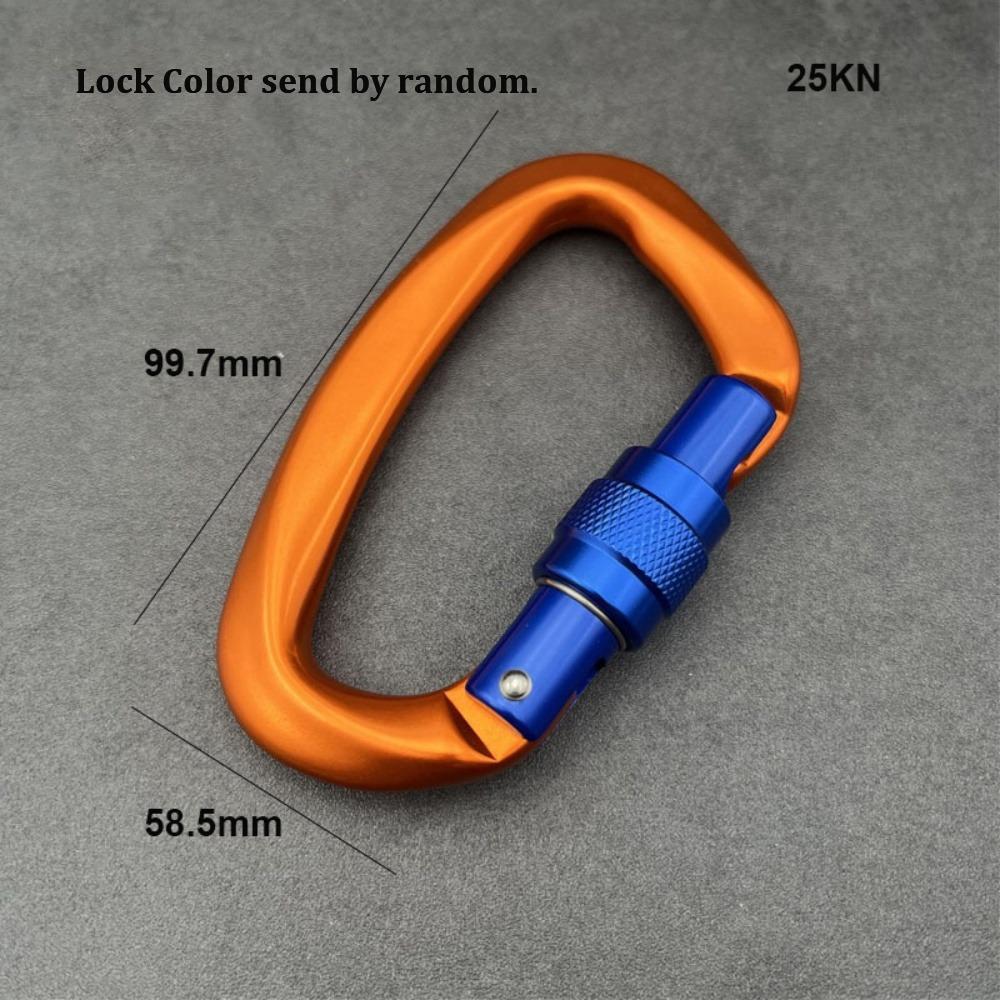 Aluminum D Shape Key Hooks 3 Colors Outdoor Ascend Tool  Mountaineering Protective Equipment