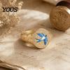 Electroplated Ring Finger Ring, Butterfly Heart Rabbit Pattern Band, Imitation Design Technology for Lover Daily Wear Accessories Special-shaped