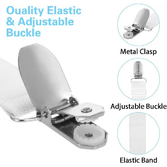 Ironing Board Cover Fasteners Binding 4 PC Elastic Straps Clips Keep Cushions From Sliding Sheet Fitted Suspenders Holders For Corners Couch Cover