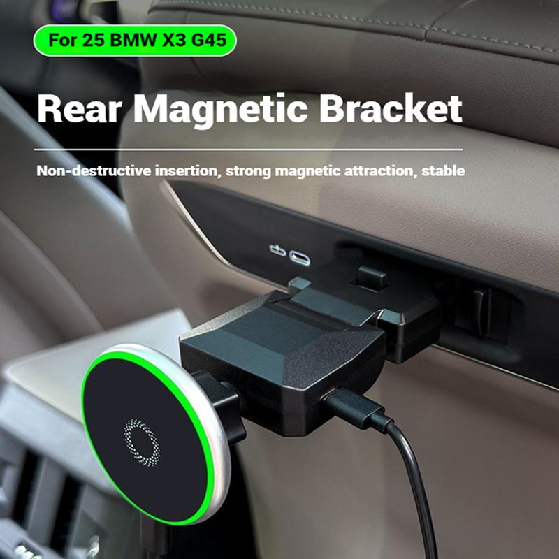 Voor BMW X3 2025 G45 Achterbank Magnetische Pad Telefoonhouder Beugel Sierlijst Auto Mount 5 7 Serie X5X6X7 G60 G70 G05 G06 G07 Accessoires