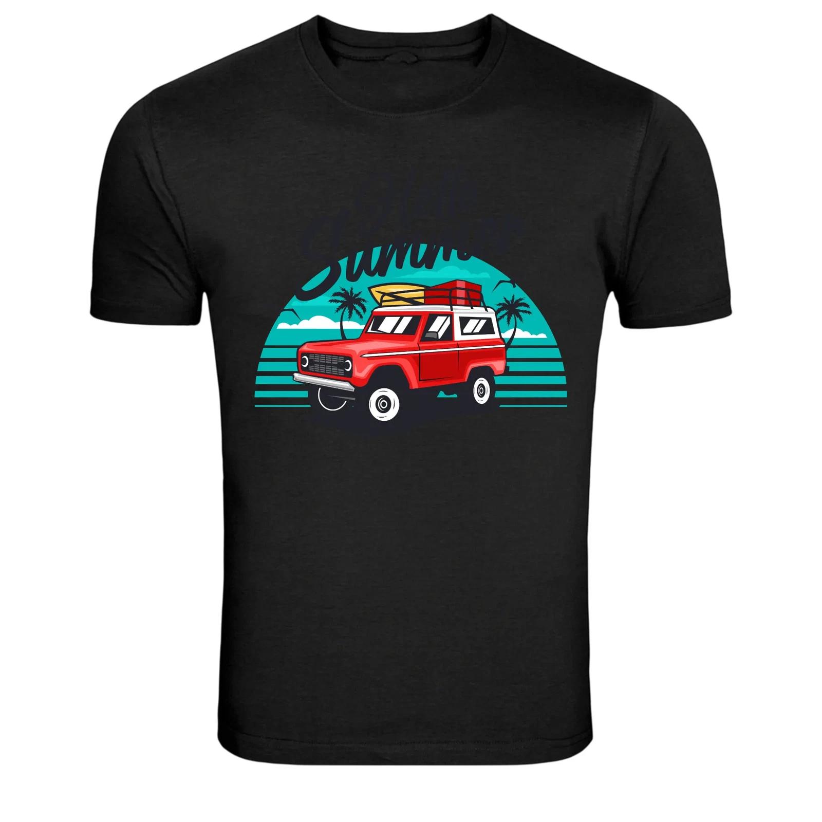 Hello Summer Surf 4x4 Beach Graphic T Shirt M