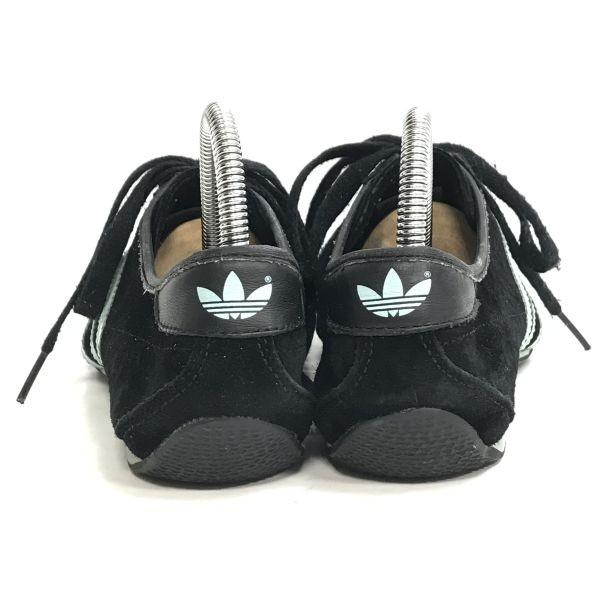 Adidas OKAPI Semišové Nízké Tenisky Dámské 24.0 Černá Světle Modrá Tréninková Obuv(POUŽITÝ)