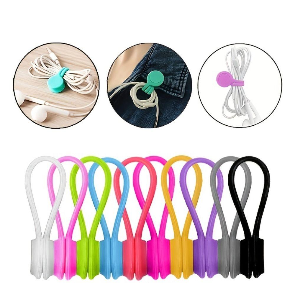 5PCS Colorful Fabric Clips Set Magnetic Cable Ties Sewing Accessories Fabric Huggers  Needle Keepers