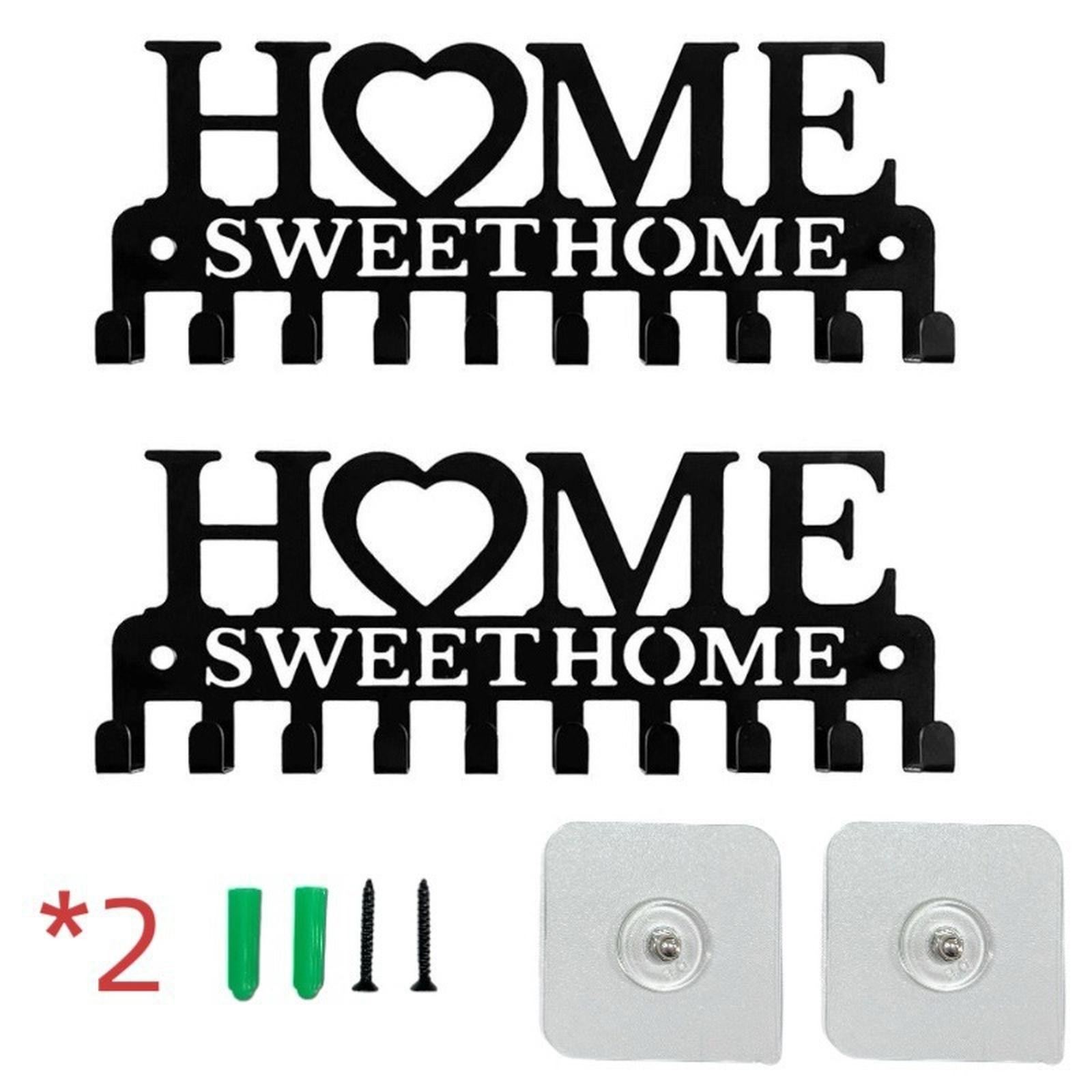 

Metal Art Key Rack Wall Shelf: Iron HOME Hook For Coat, Bag & Door/Wall Storage One Size