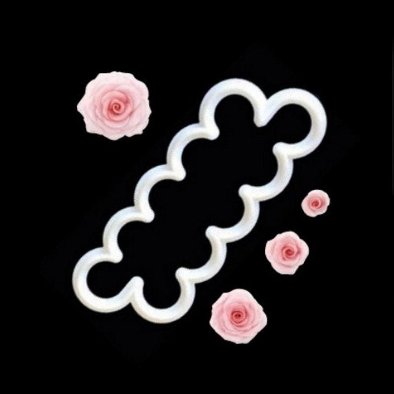 3Pcs/Set Flower Cake Molds Rose Flower Fondant Cutter Cake Decorating Tools Molds Sugarcraft Biscuit