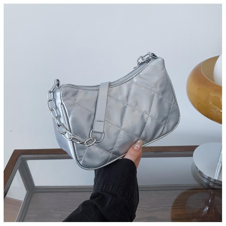 Einfacher Diamantstickfaden neuer lässiger Modetrend einzelne Schulter tragbare Damen Achseltasche