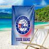 Custom Name Beach Towel Philadelphia Basketball Team Beach Towel, Soft Microfiber, Gift for Her/Him, Birthday, for Pool, Beach, Travel, Fan Gifts