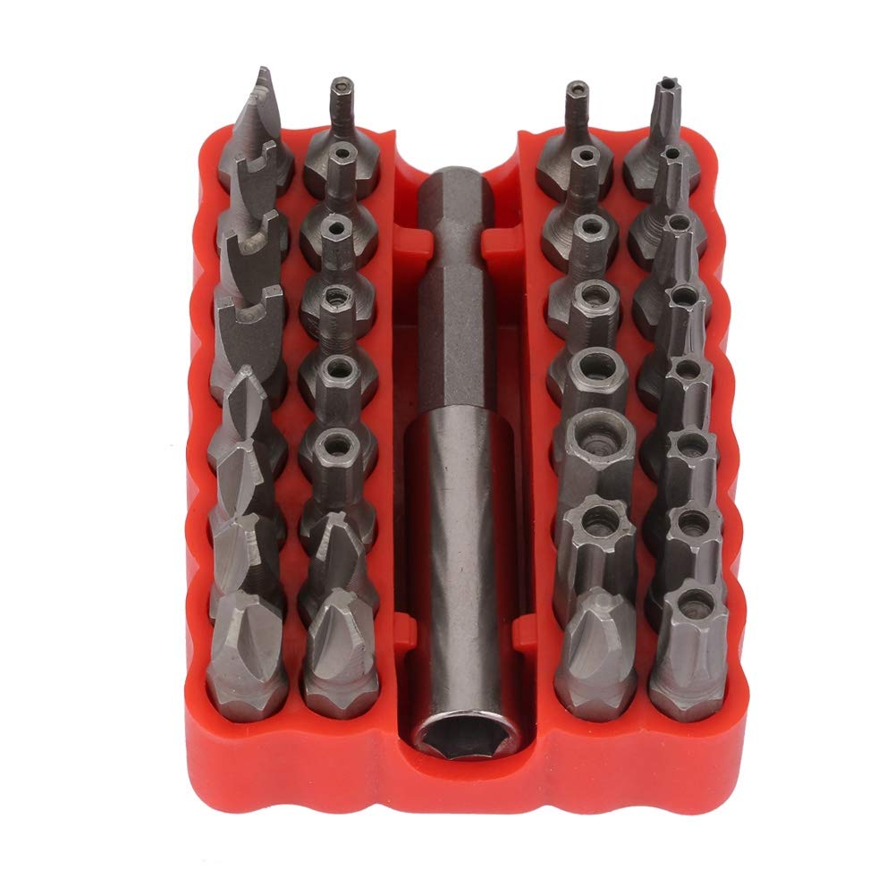 33 In 1 Hollow Screwdriver Set with Extension Rod Magnetic Phillips Torx Screw Driver Bits Hand Repair Tool for Small Space DIY