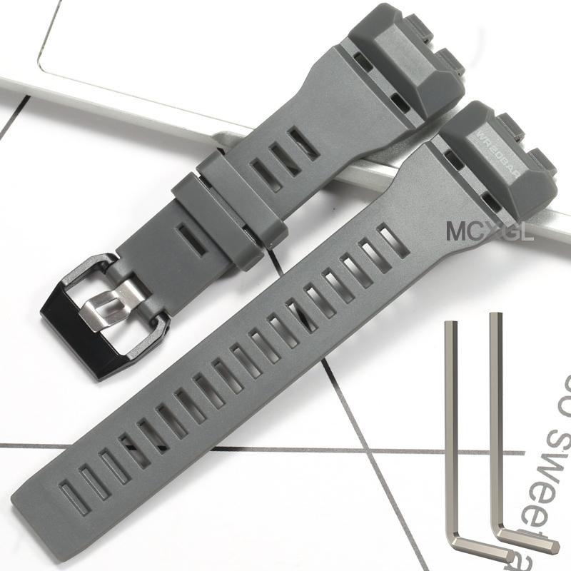

GBD100 Replacement Strap Suitable for Casio GBD-100 GBD-100-1/1A7/100SM-4/2A Men s Sport Waterproof Bracelet Rubber Watchband 12mm серый