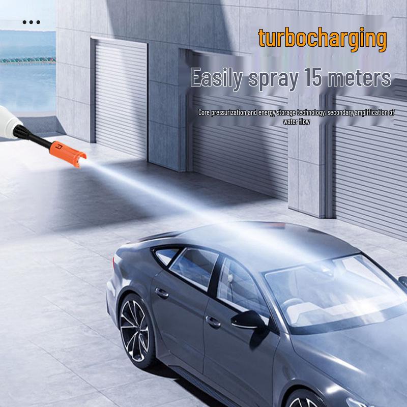 Portable High-Power Wireless Car Wash: Lithium Battery Water Gun for Outdoor Use