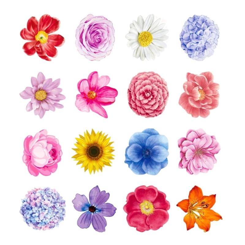 500Pieces Flower Sticker Adhesive Seal Sticker Wrapping Label for Notebook Journal Album Packaging Scrapbooking Sticker