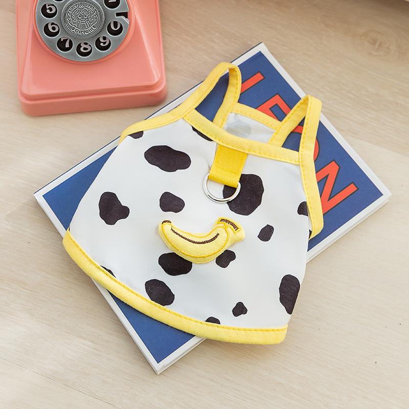 New Spring and Summer Cartoon Fruit Traction Suspender Small Dog Cat Puppy Dog Puppy Universal Clothing Pet Clothing