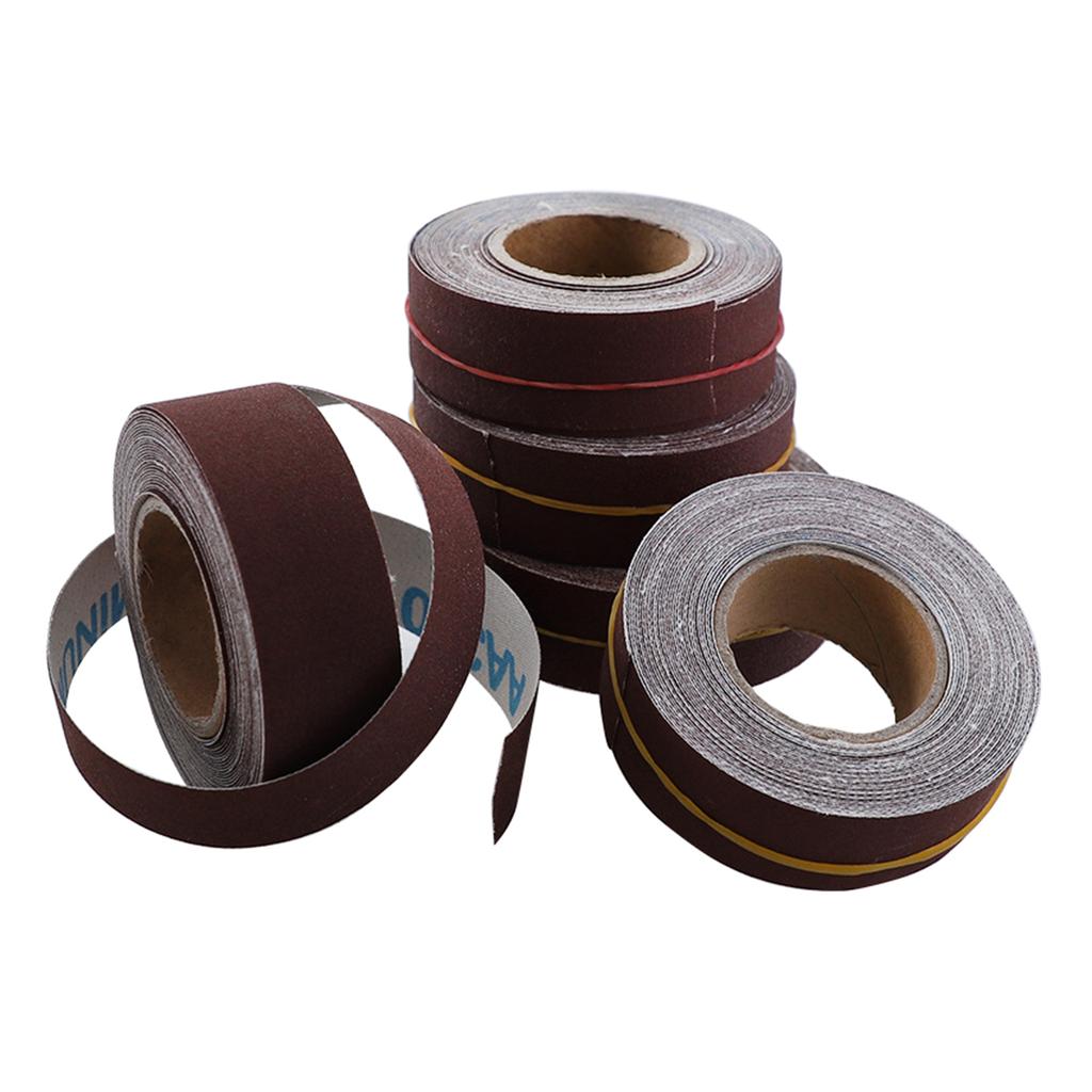 Multiple Grains Sandpaper Cloth Roll Set 150 To 600 Grits Aluminum Oxide 2.5cmx6m Suitable for Wood & Metal Finishing