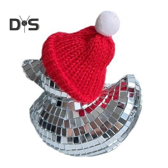 

Рождественские украшения в стиле диско-утка, отражающий зеркальный шар, скульптура, блестящая мини-утка в стиле диско с колпаком Санты для домашнего декора, стола, кафе C